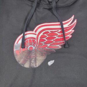 Detroit Red Wings Fanatics Mens NHL Hockey Hoodie Black Size Large Pullover